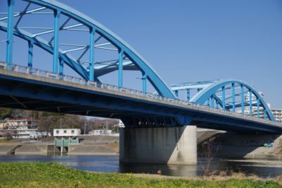 多摩川 自転車 フリーマーケット 橋